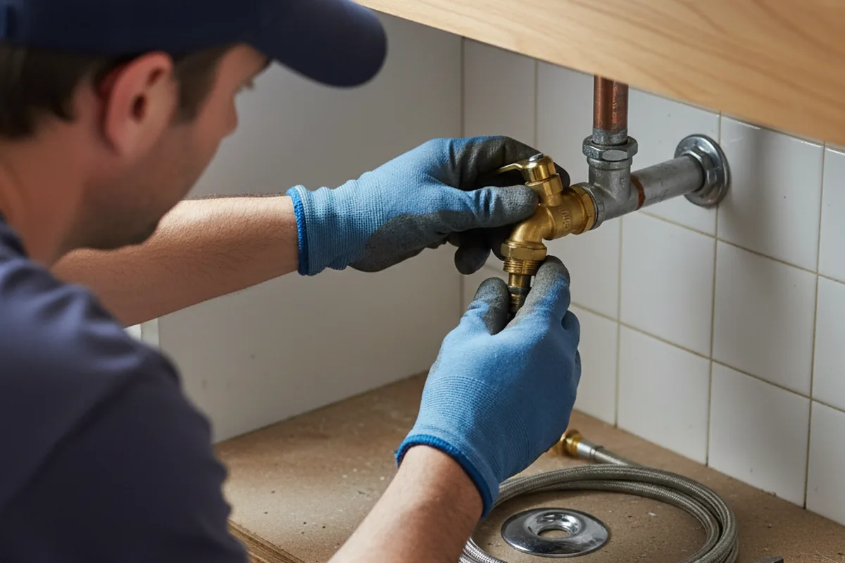 Shutoff valve and fitting work during Well Pump Repair in Coral